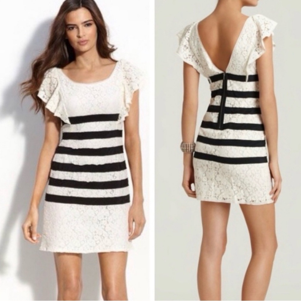 BCBGMaxAzria Dress with Black Stripes